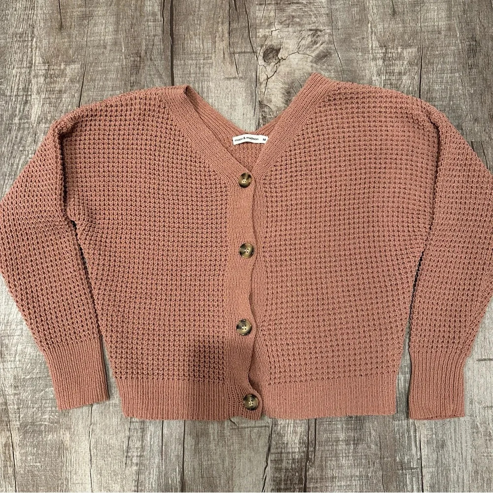 Moon and Madison Cardigan Button Up Women’s Sweater Size Medium